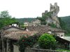 Penne village rooftops and the ruined castle